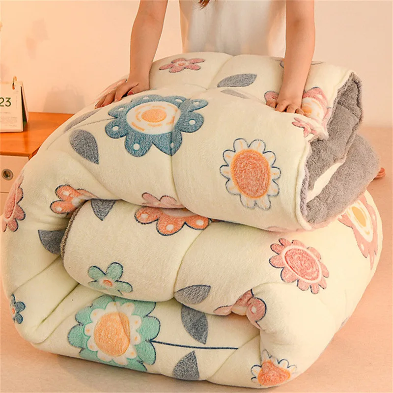 Lamb wool quilt winter quilts thickened warm single and double student autumn and winter quilt core quilt household