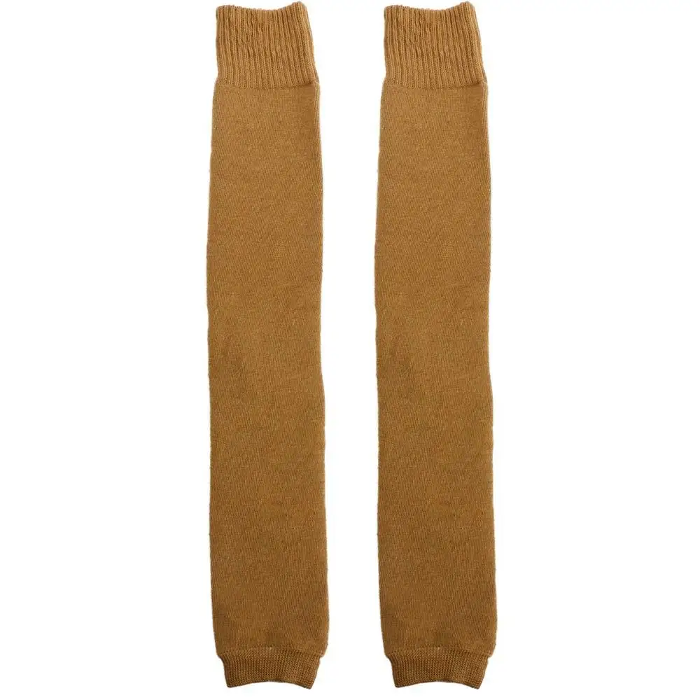 لفتاة سميكة الصوف JK موحدة بلون محبوك غطاء للقدم فوق جوارب طويلة لوليتا أكمام أذرع تبريد النساء تدفئة الساق #1