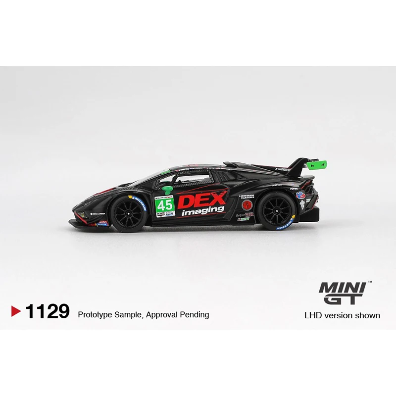ما قبل البيع MINIGT 1129 1:64 لامبورغيني هوراكان GT3 EVO2 # 45 DEX Imaging 2024 IMSA Daytona 24 ساعة دييكاست مجموعة نماذج السيارة