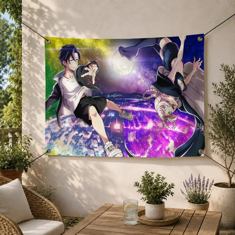 Anime Dark C-Call of the Night Flags Decorative Flag Banner for Outdoor Garden Yard Camping Party Home Wall Hanging Decor