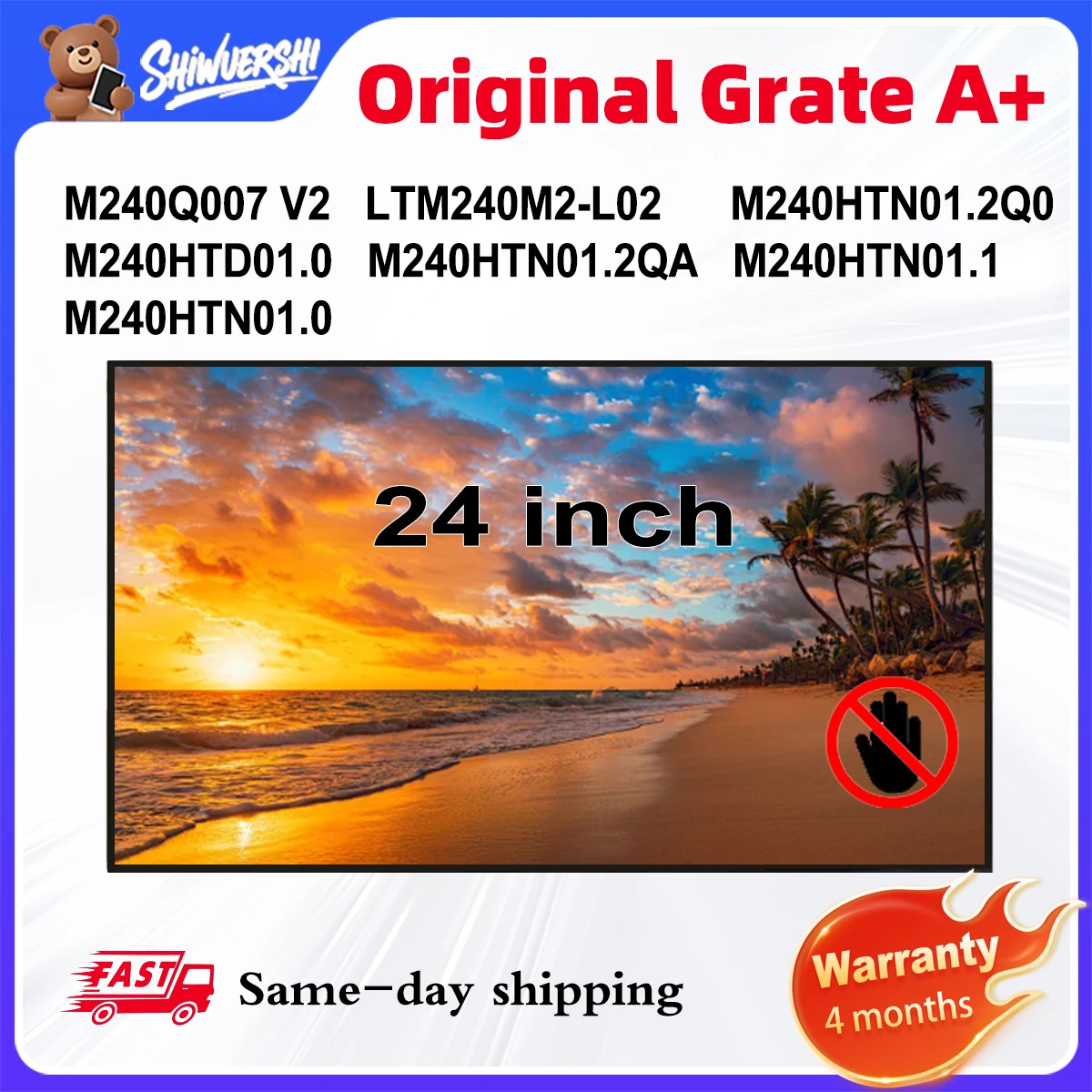 

Original New A+ 24'' Lcd Screen M240Q007 V2 LTM240M2 L02 M240HTN01.2Q0 M240HTD01.0 M240HTN01.2QA M240HTN01.1 M240HTN01.0