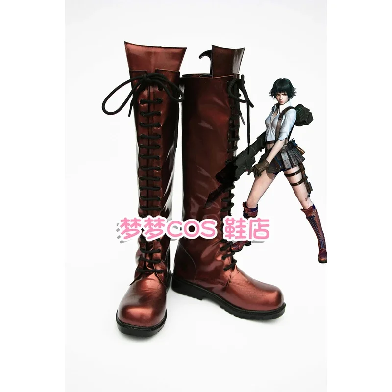 

DMC 3 Lady Mary Cosplay Shoes Devil Game Boots Halloween Anime Boots