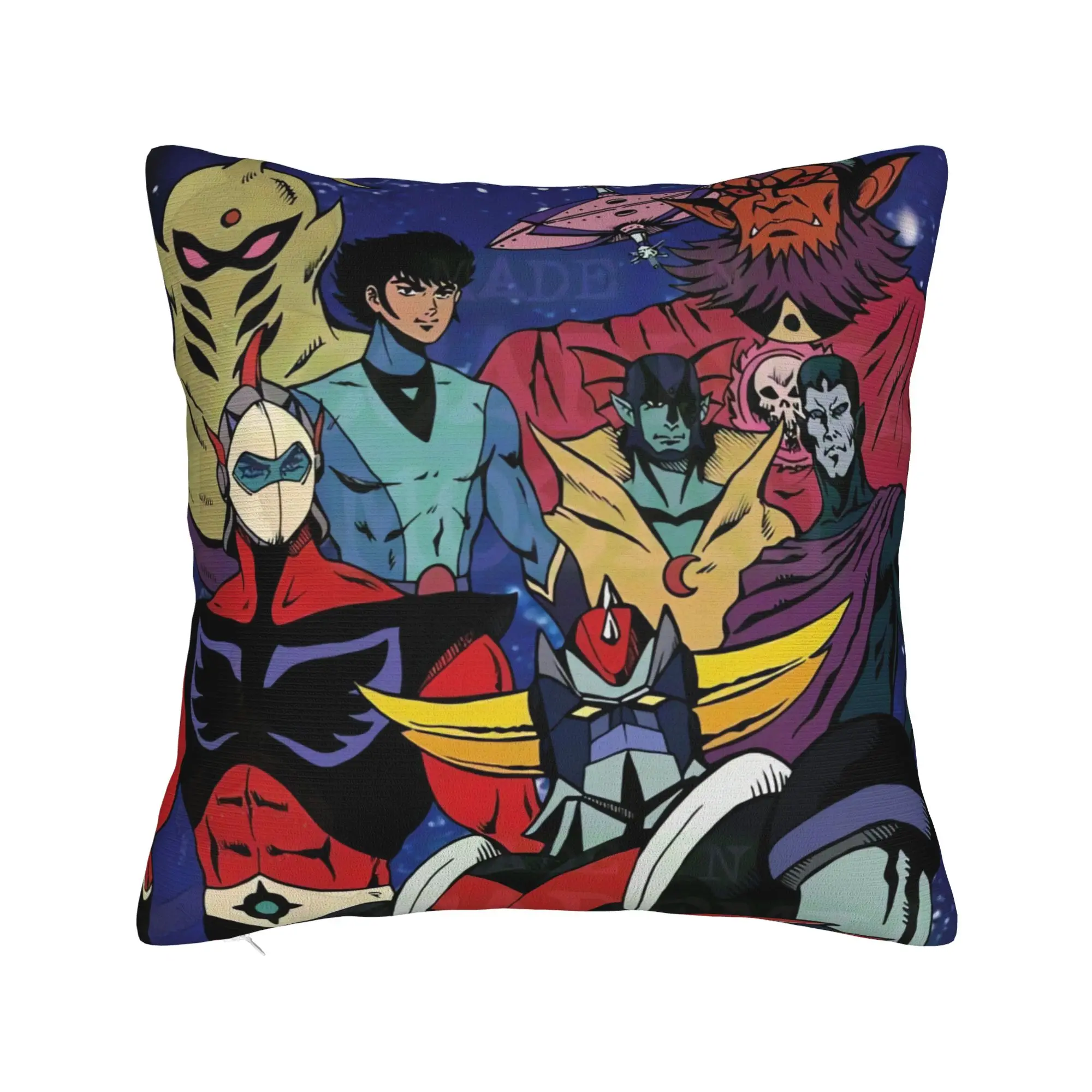 Ufo Robo Grendizer Goldorak Pillow Cover  Design Cushion Cover Vintage Pillow Case For Sofa Couch Bed Living Room