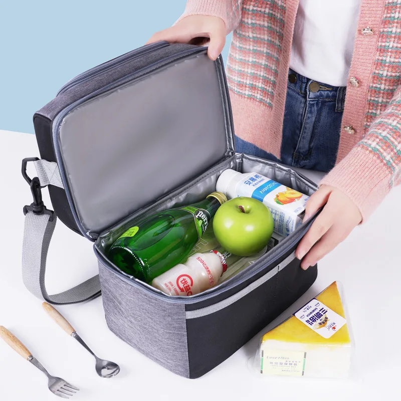 Borsa termica multifunzione Oxford di grande capacità Borse da pranzo termiche portatili impermeabili con cerniera per la conservazione degli alimenti da picnic all'aperto
