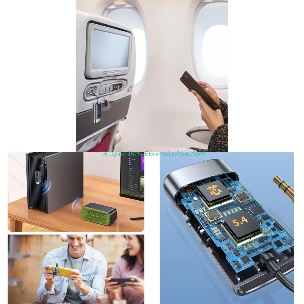 

SZ 2 in 1 Bluetooth-compatible 5.4 Transmitters Receiver for TV Gym Airplanes with Long Battery