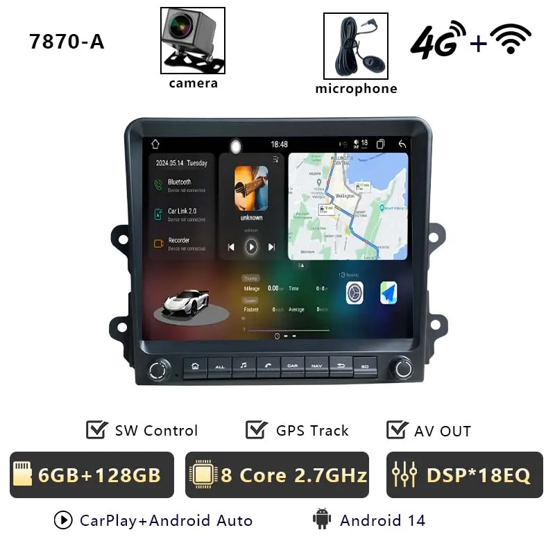CHSTEK Android 14 Autoradio Carplay für Porsche Cayman 981 918 911 Boxster 718 982 997 991.1 992.1 Stereo GPS Navi WIFI 4G BT FM