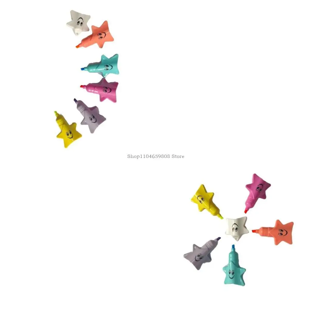 

2 Pcs Heart Highlighter Markers Splicing Highlighter Pen Stationery Supplies