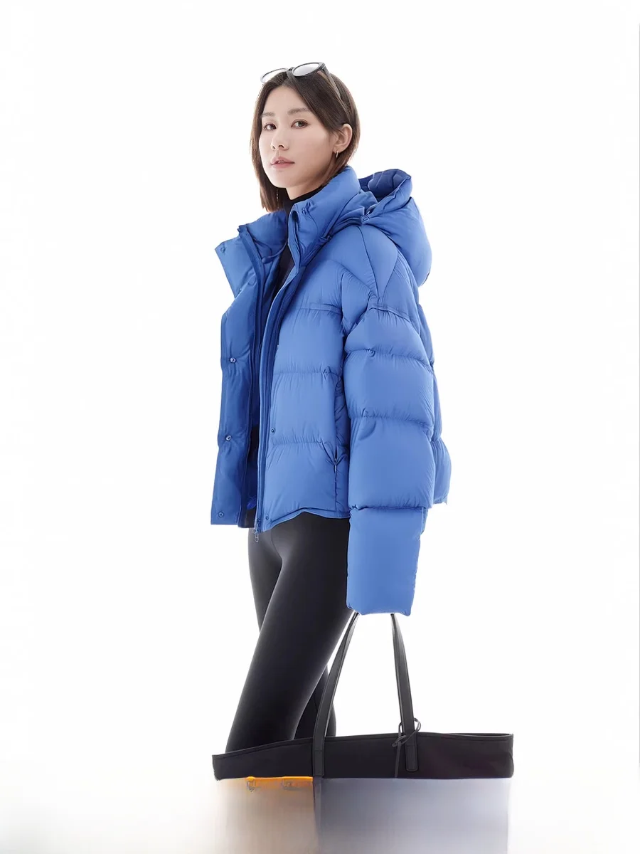 

Теплая пуховая куртка Warm Sun Jaet 90 White Du down ort для женщин, повседневная, свободного кроя, на молнии, морозостойкая, с эластичными вставками