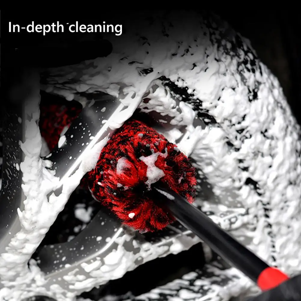 Upgrade Car Wheel Rims Cleaning Brush Auto Wheel Brush Portable Brush Engine Wash Cleaning Tool Car Wheel Rims Cleaning Brush
