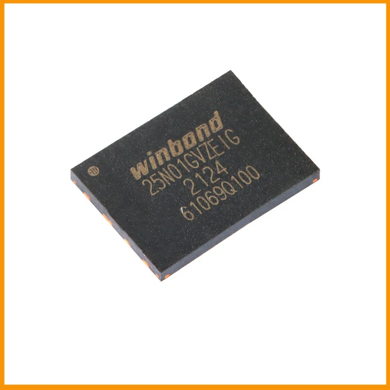 10Pcs/Lot  New Original  W25N01GVZEIG W25N01 FLASH - NAND (SLC) Memory IC 1Gbit SPI - Quad I/O 104 MHz 7 ns 8-WSON (8x6)