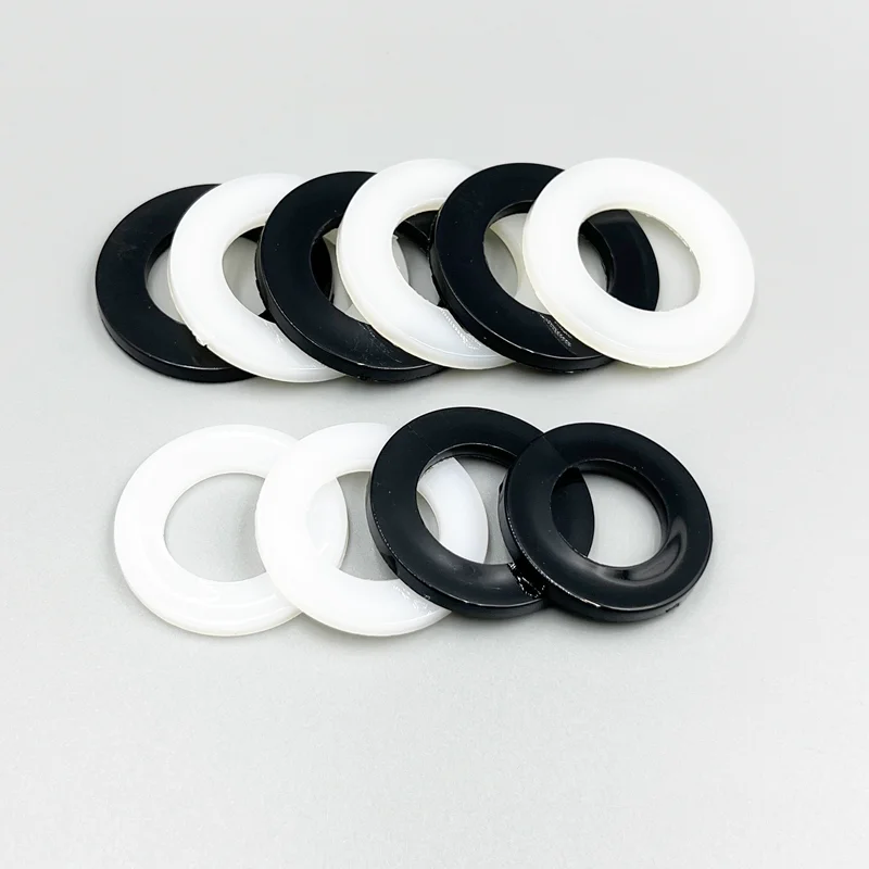 Nylon Flat Washer Black White M2 M2.5 M3 M4 M5 M6 M8 M10 M12~ M20 Insulation Gaskets Ring Plastic Sealing Hard Washer For Screw