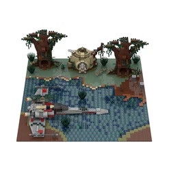 Training Diorama Movie Scene Dagobah Model MOC Building Block Bricks Toys for Kids Birthday Gift