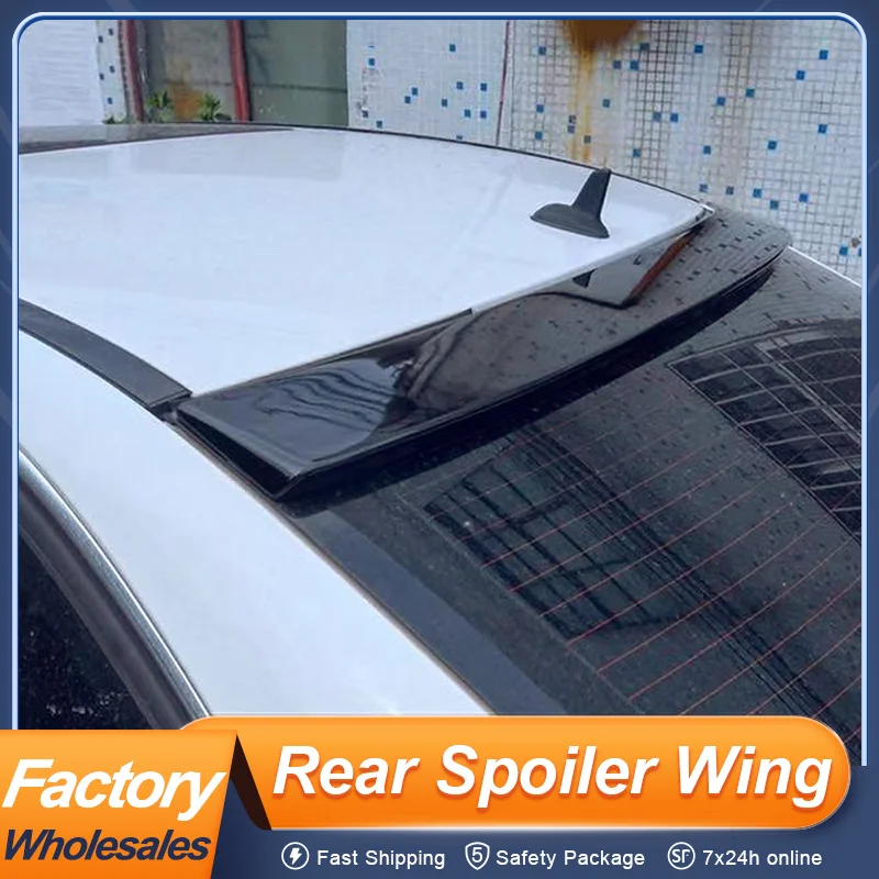 

For Mercedes Benz C Class W204 Sedan 4 Door Rear Window Roof Trunk Lid Car Spoiler Wing Ducktail Lip ABS Material Black Carbon