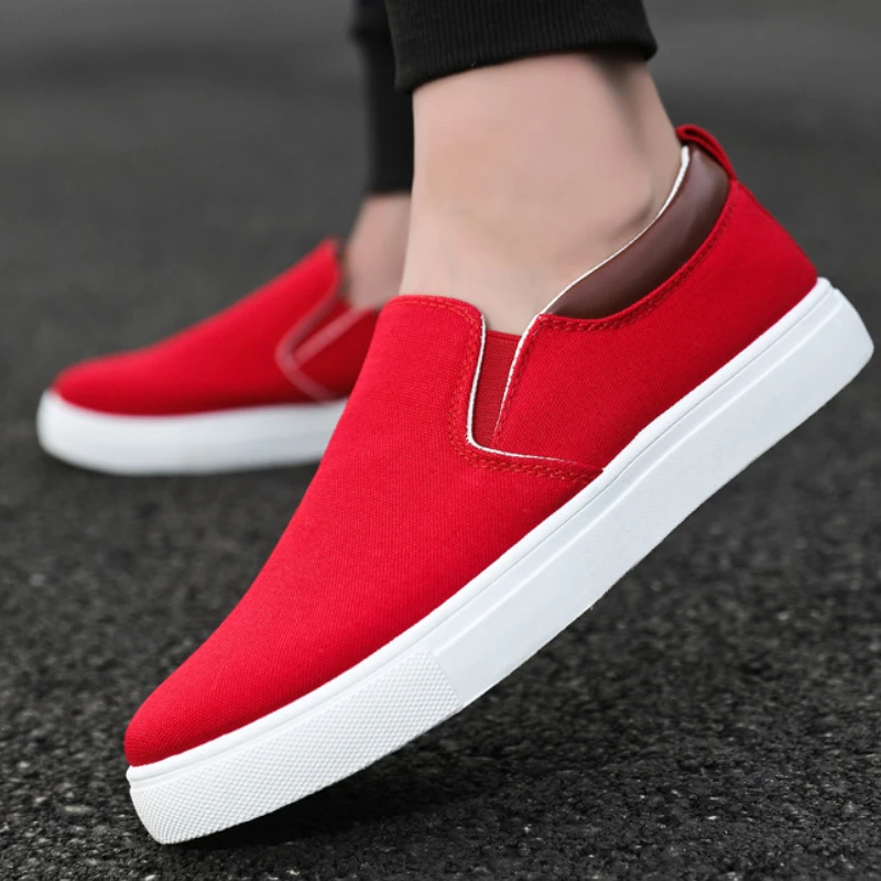 Men's Sneakers Male Canvas Casual Shoes 2024Boys Light Comfortable Slip-on Vulcanized Flats Casual Slip-on Shoes Zapatos Hombres