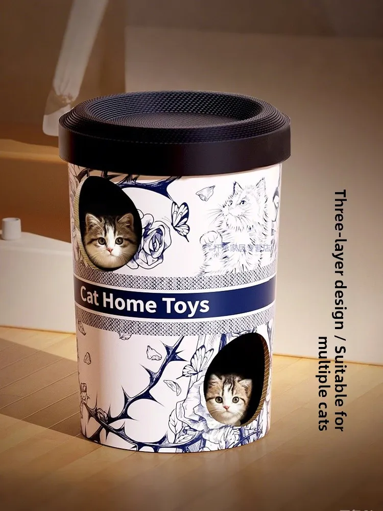 

Double Layer Scratching Board Nest Corrugated Paper Wear Resistant Coffee Cup Milk Tea Barrel ape Hideout House