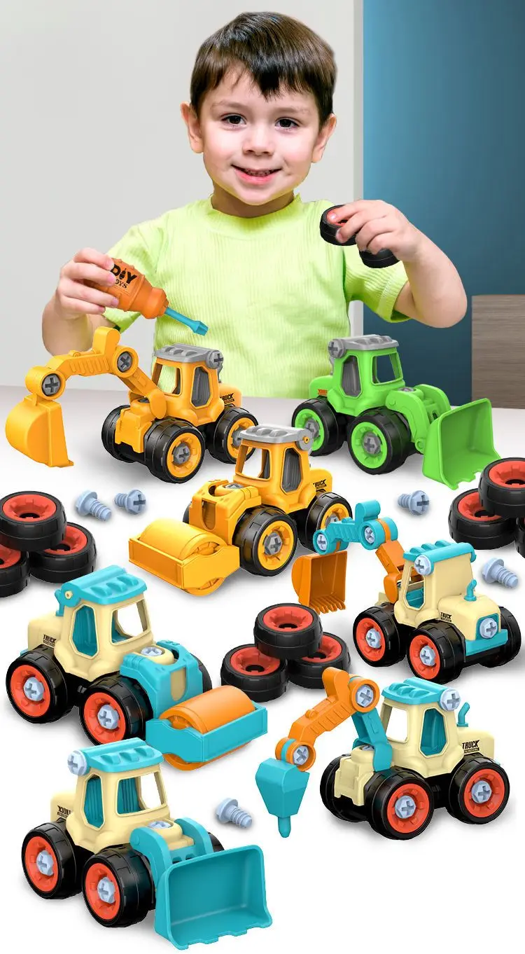 

Children DIY Miniature Engineering DIY Truck Nut Screw Excavator Tool Toy for Boy Kids Educational Car/Truck Model Gift