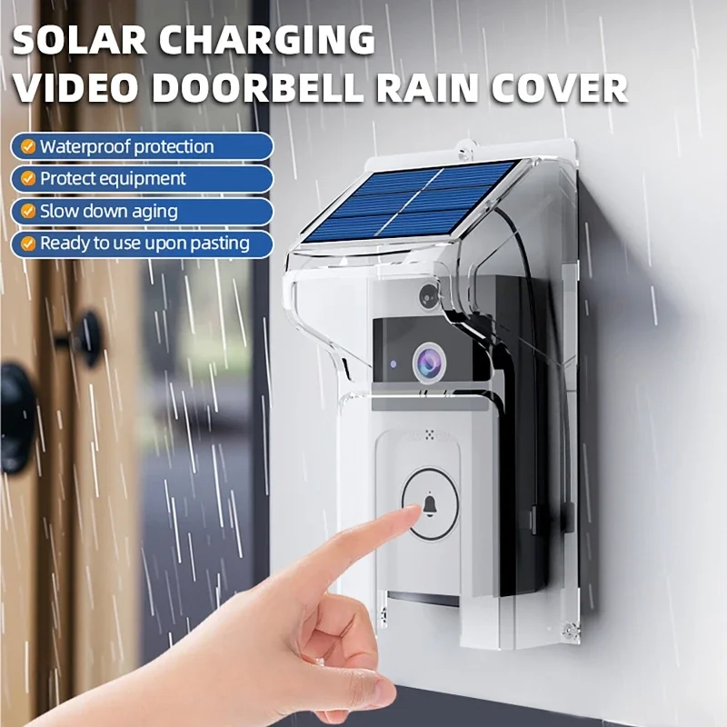 HD Wireless Smart Video Doorbell Mobile App Remote Control Security Monitoring Voice-Changing Intercom Doorbell With Solar Cover