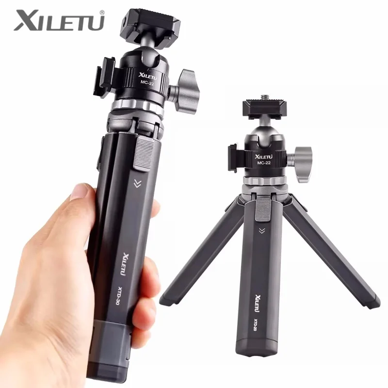 XILETU XTD20 XTD30 Мини-ручной штатив для камеры мобильного телефона, прямая трансляция фотографии, портативный карманный держатель, аксессуар