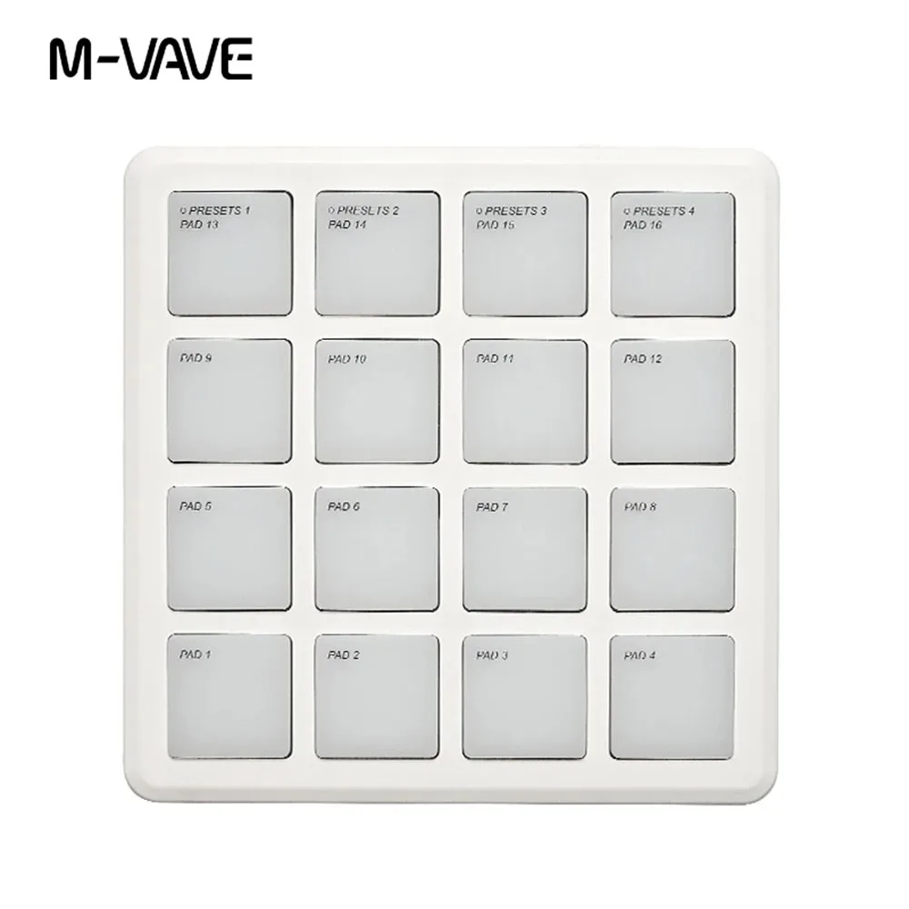 جيب M-VAVE SMC PAD، وحدة تحكم MIDI لاسلكية محمولة 16 وسادة أدوات قرع واجهة USB-C #2
