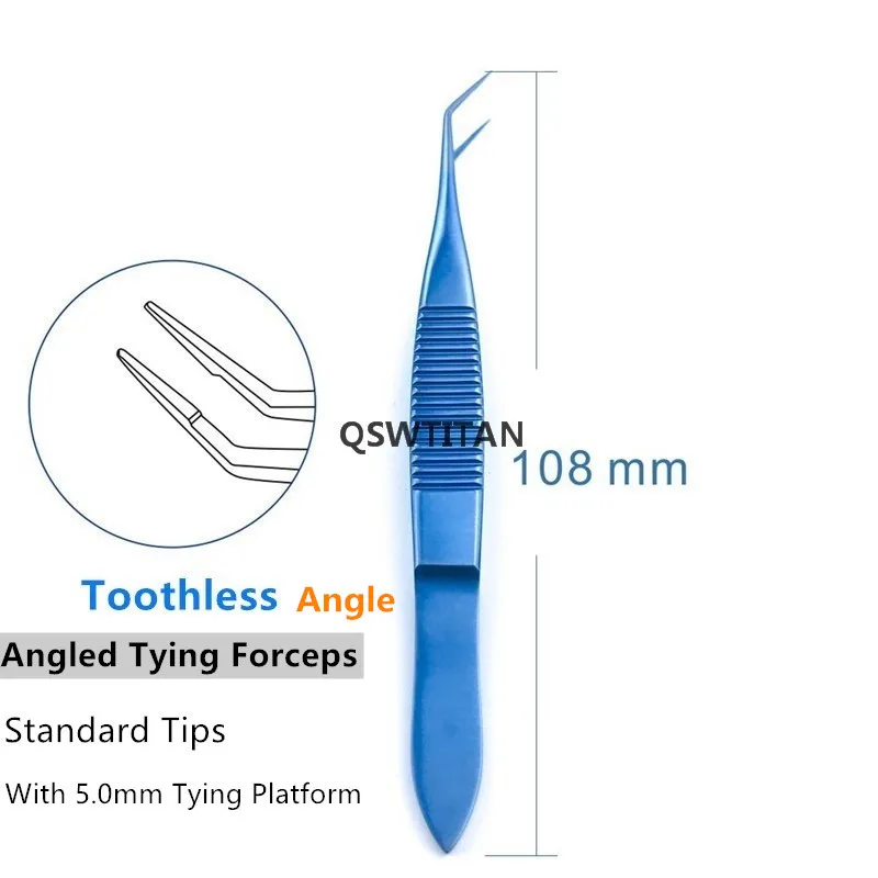 Pinzette oftalmiche conjunctiva Pinze per denti Strumento chirurgico per occhi Strumento oftalmico Titanio