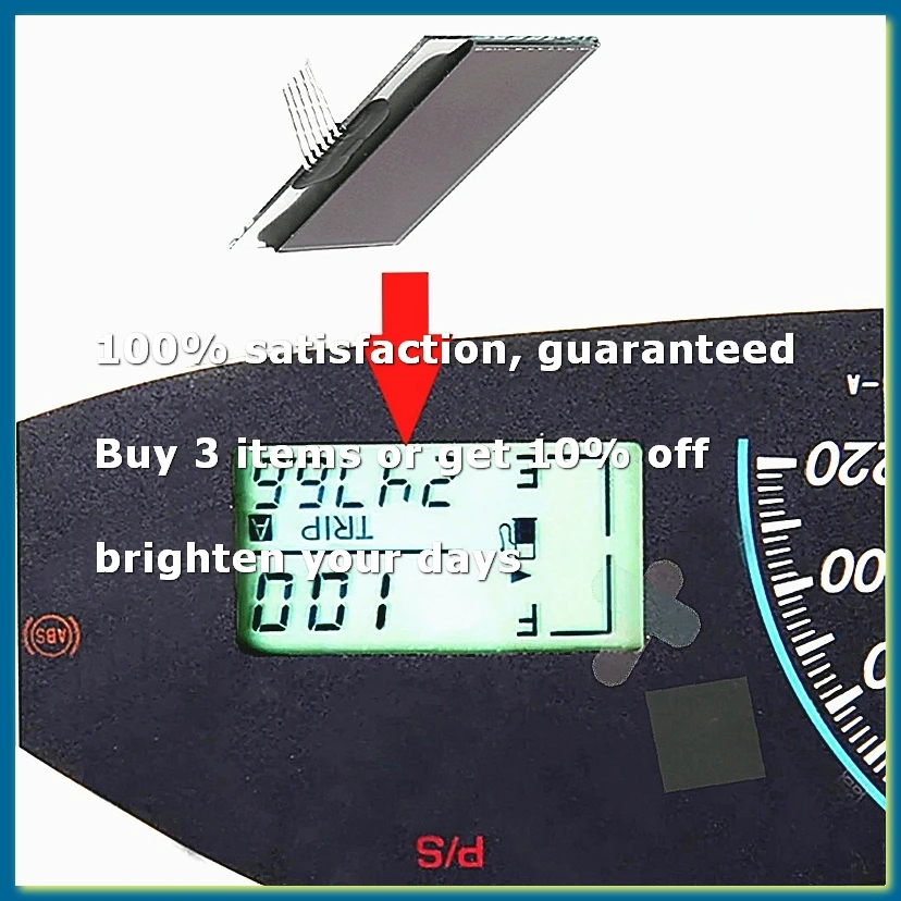 for Vios 2008-2012 Car LCD Screen Dashboard Black Display Capabilities Cluster Instrument Replacement