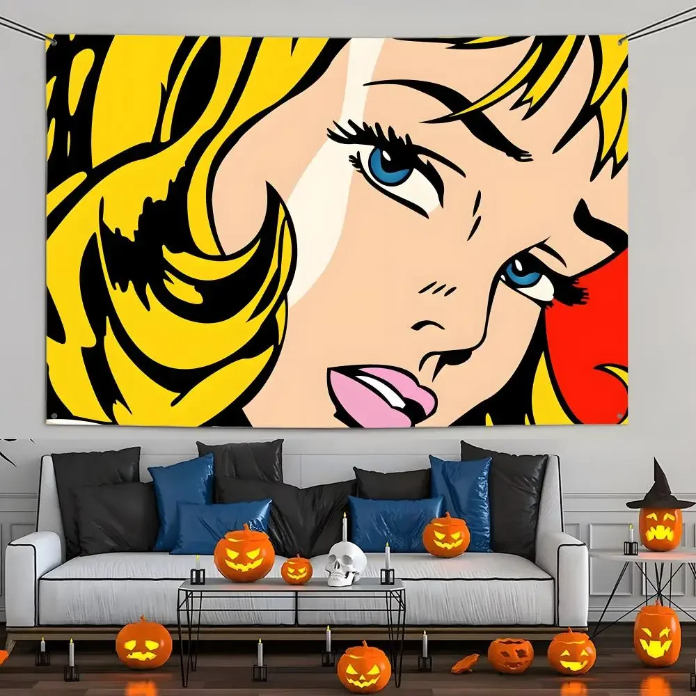 Andy Warhol Pop Art Canvas Sunset Banana Tomato Soup Flags Wall Hanging Tapestry Outdoor Decorative flag Background Blanket