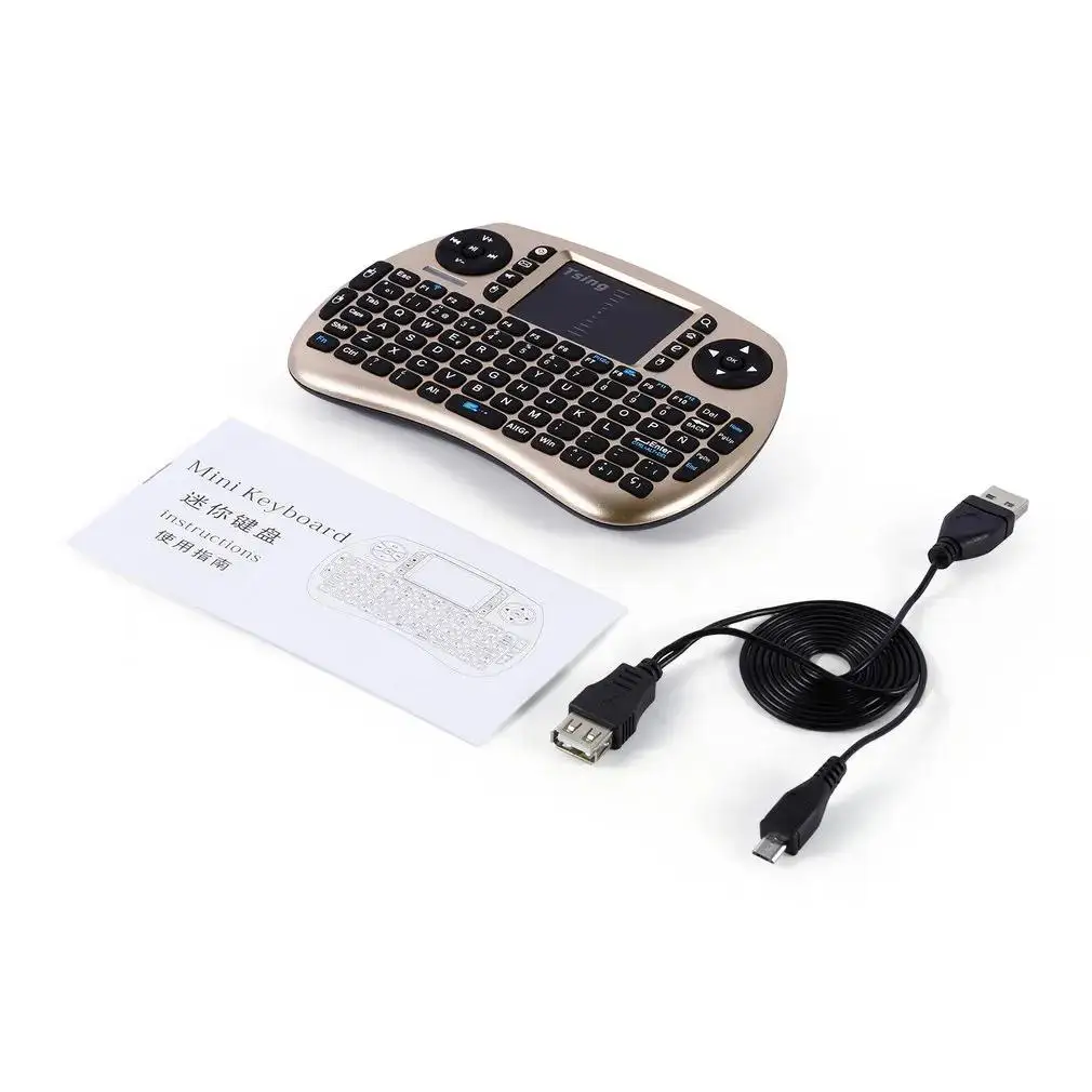 Handheld Portable Wireless Keyboard Touchpad Multi-media for TV Box Media TV PC Stick Laptop for Raspberry PI PS3 Spanish French