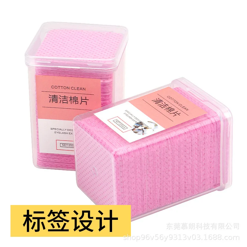 Lash Extension Glue Bottle Wipes Non Linting Adhesive Remover Pads Anti Clogging Makeup Cleaning Wipes