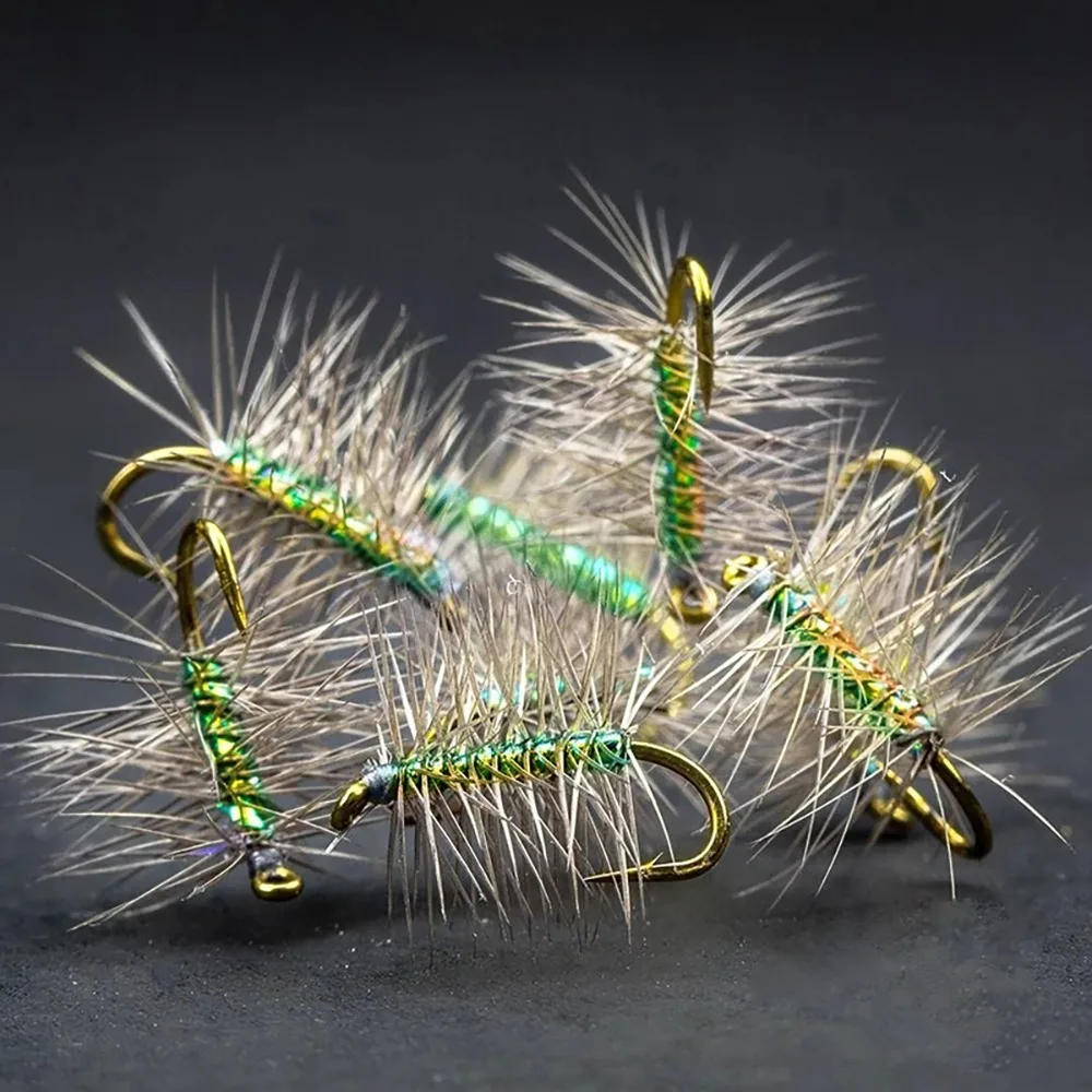 Durable 0.5mm - 2mm Peacock Green Two Tones Flat Tinsel Peacock Orange Tinsel Midges Nymphs Tying Materials Fly Tying Tinsel