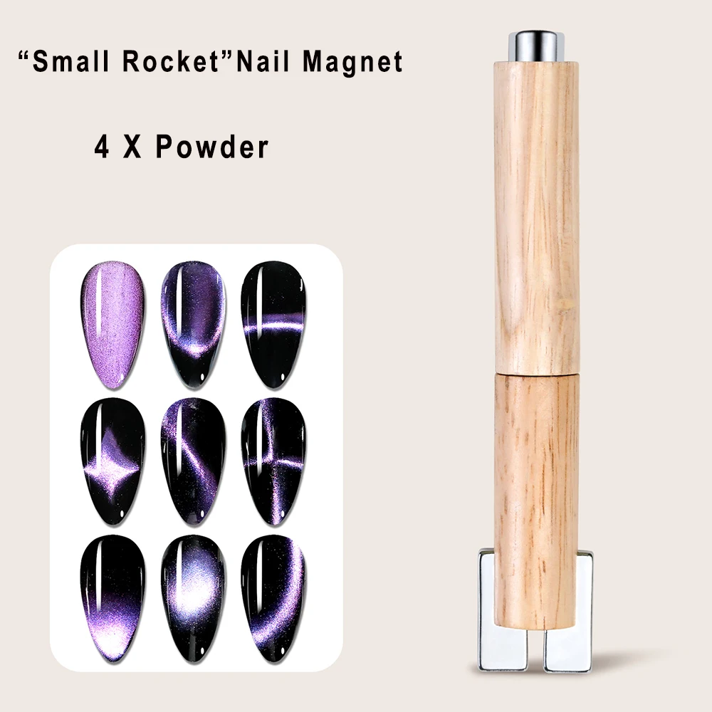 4 In 1 ที่ถอดออกได้มัลติฟังก์ชั่นผสม Magnetic Stick ทรงกระบอกดูดเล็บ Cat Eye Super Strong แม่เหล็กเล็บเครื่องมือ