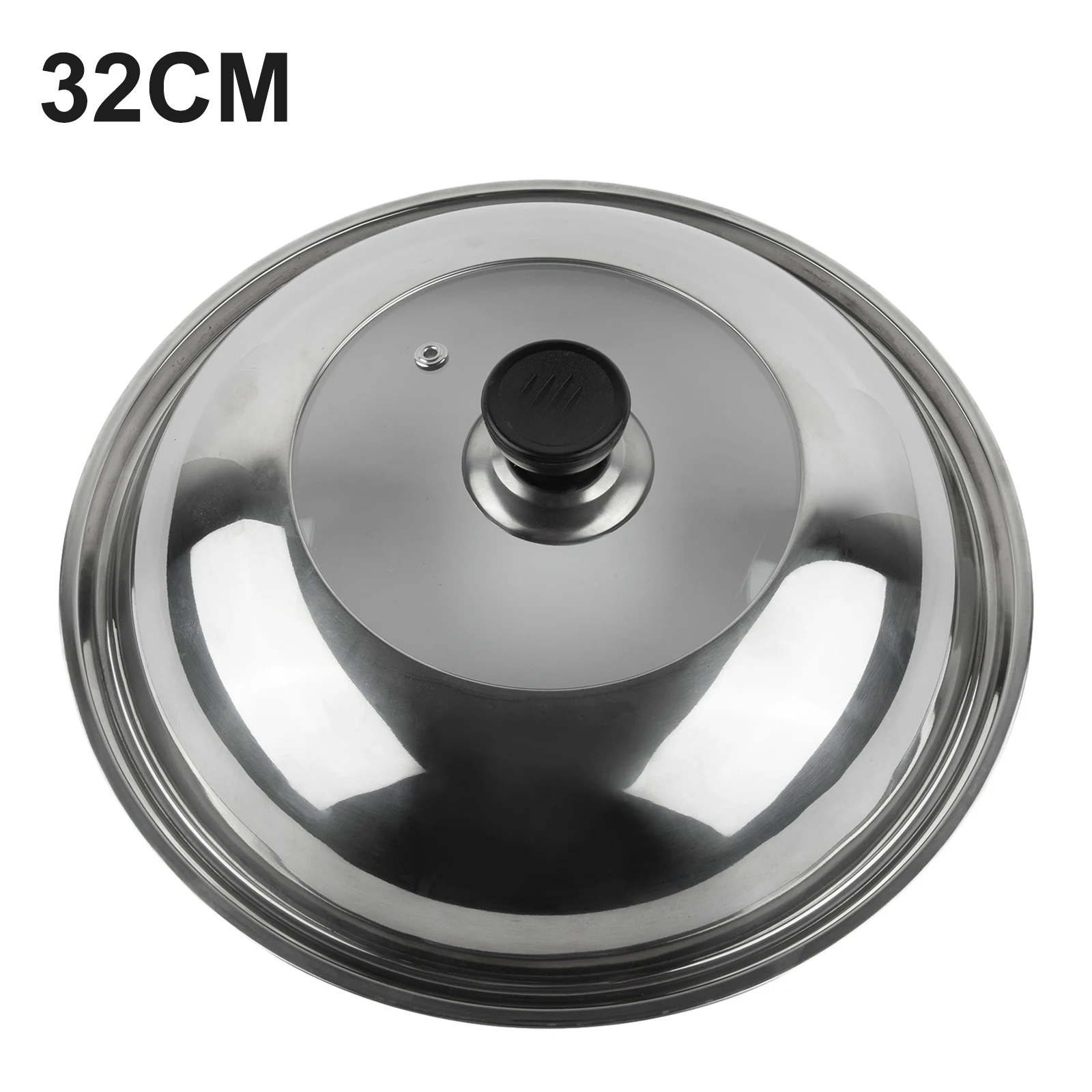 Stainless Steel Visible Combined Tripod Wok Cover Lid Tempered Wok Lid Glass Round Chef Pan Lid Knob Premium Qualtiy Pan