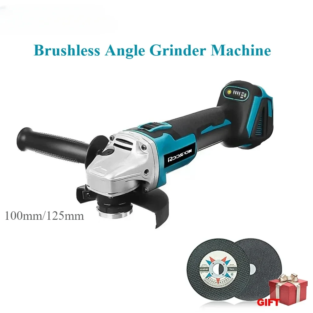 

100mm/125mm Brushless Angle Grinder Polishing Cutting Machine with Lithium Battery Electric Grinder Polisher Cutting Tools