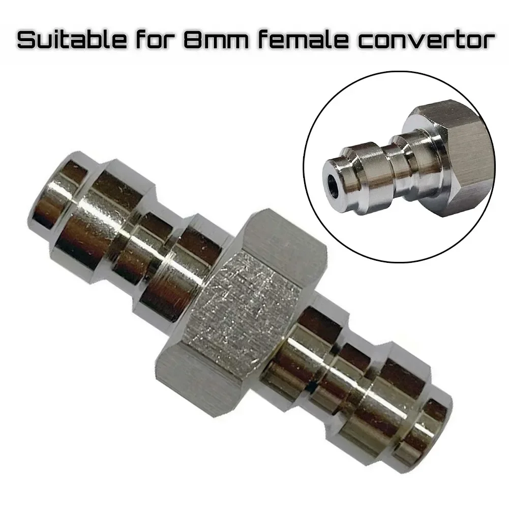 Stainless Steel  1PC 8mm Double Male Quick Connect Adapter 4500 PSI Dual Male Quick Connect Adaptor Foster Fitting