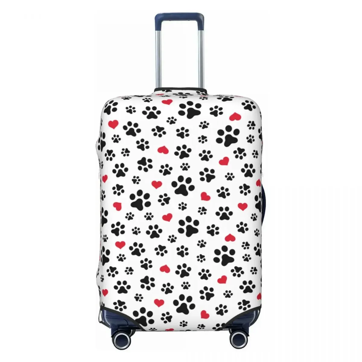 

Fashion Dog Paw Cat Heart Footprints Luggage Cover Protector Dust Proof Travel Suitcase Covers