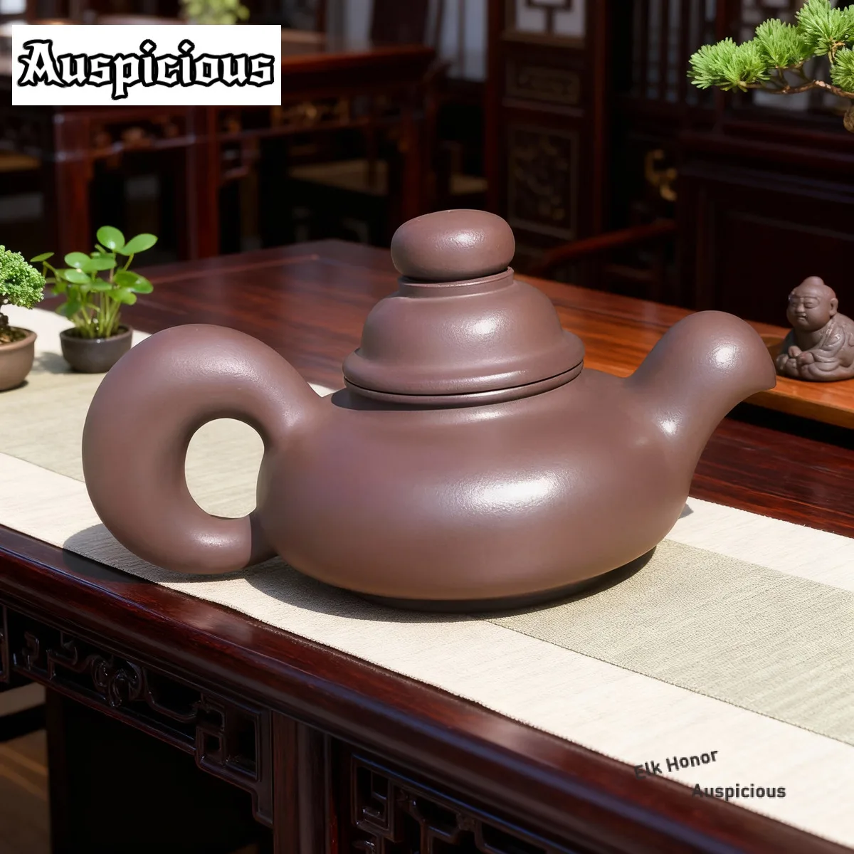 

320 мл Ретро Исин Фиолетовые Глиняные Чайники Ручной Работы Белка Горшок Сырой Руды Грязь Чайник Китайский Чайный Набор Цзыша Для Чайных Аксессуаров Подарки