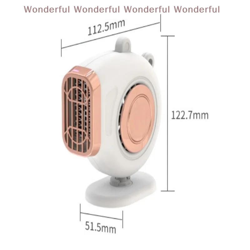 Auto Dashboard Cooling Windshield Defroster for Vehicle 3-in-1 12V 120W Adjustable Car Heater Fan