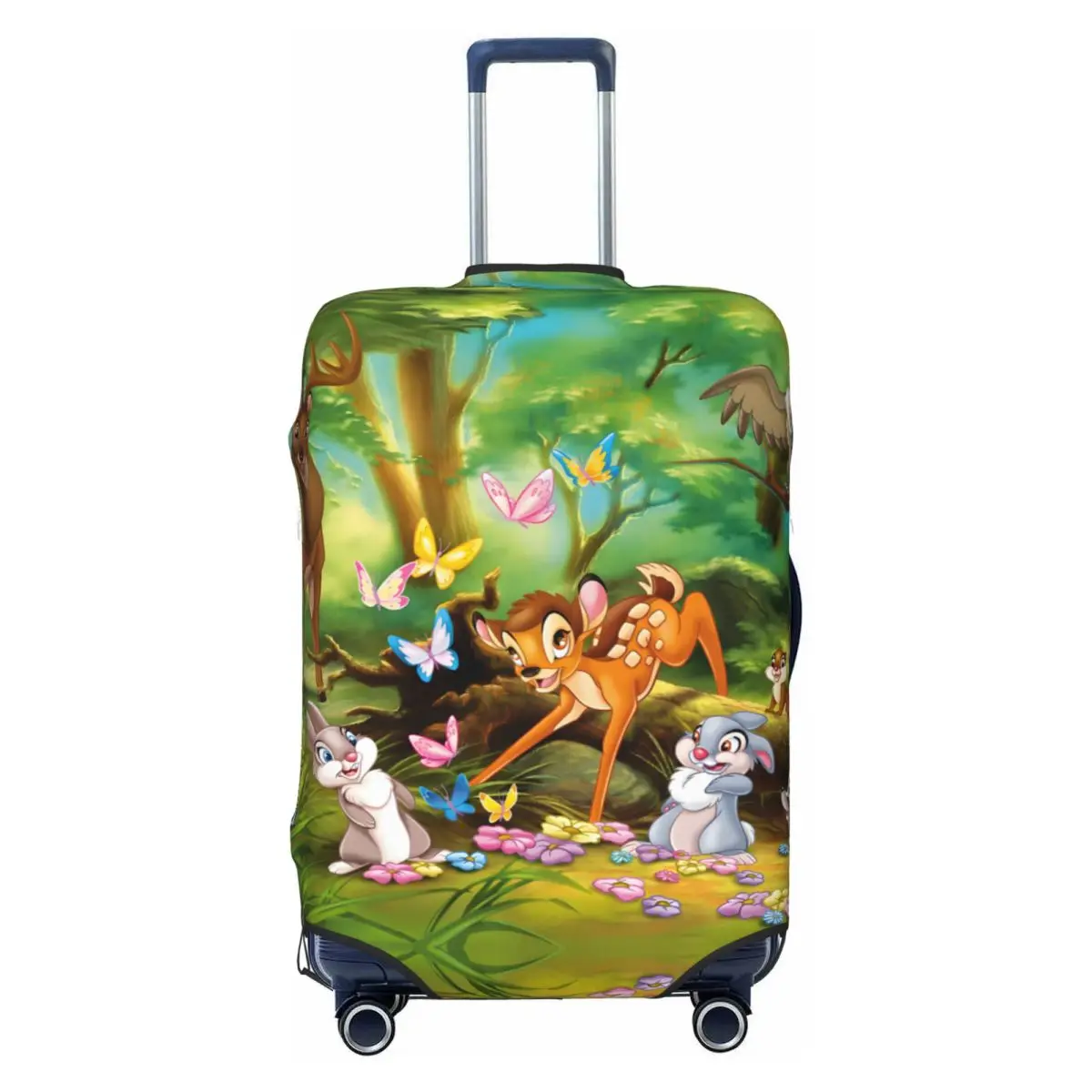 

Custom Bambi Cartoon Animes Hot Travel Luggage Cover Washable Comic Suitcase Cover Protector Fit 18-32 Inch