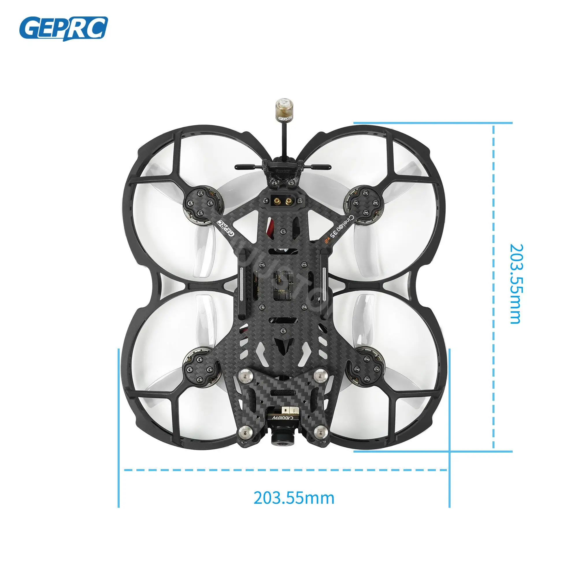 GEPRC Cinelog35 V2 3.5 inch Analog FPV Cinewhoop Drone F722-45A AIO V2 FC 2105.5 Motor 5.8Ghz VTX Caddx Ratel 2 RC Quadcopter