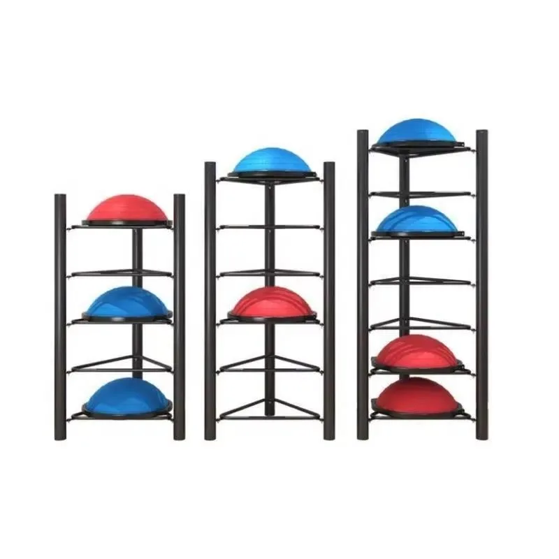 Wholesale Customizable Durable Metal Semi Balance Yoga Ball Storage Rack Multi Layer Commercial Fitness Equipment Rack