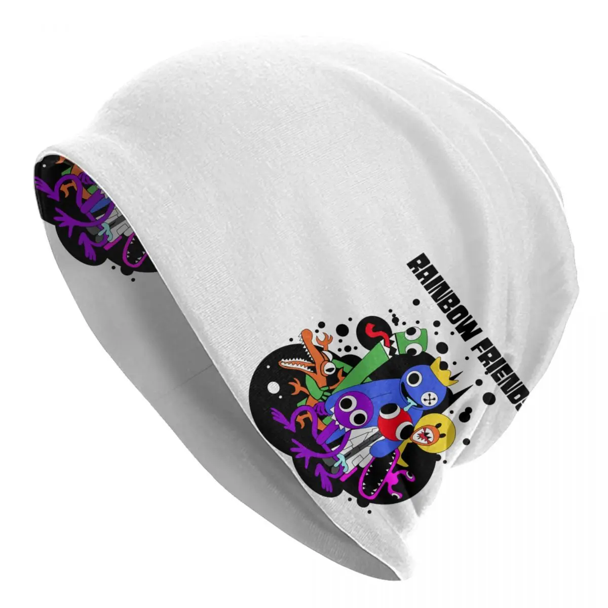 Custom Cute Rainbows Friend Play Gamer Skullies Beanies Caps Cool Winter Warm Women Men Knit Hats Unisex Adult Bonnet Hats