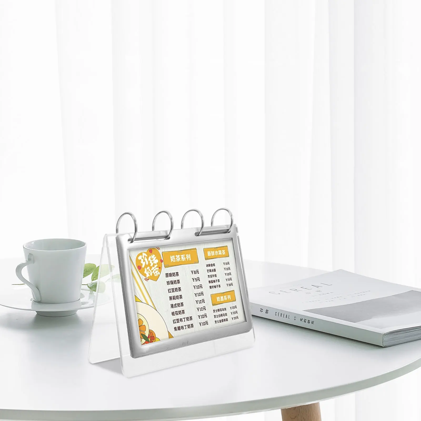 

Acrylic Display Stand V-Shaped Transparent Menu Holder 132mmx175mm Poster Sign Rack for Table Exhibitions Cafes Events Storage