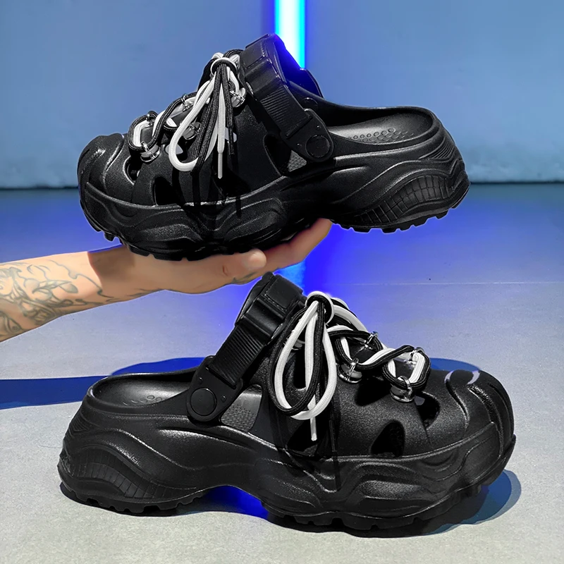 

Men's and women's versatile height-increasing casual slippers, lightweight and breathable beach shoes, anti-slip home sandals