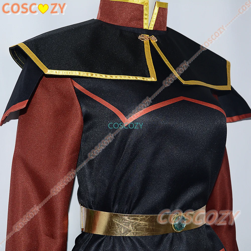 Disfraz de Anime Azula para Halloween, conjunto de Top, pantalón, puño, cinturón, traje de Anime Con cómic