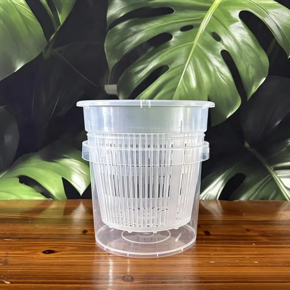 Moisture Loving Plant Pot Plastic Self-watering Plant Pot with Water Reservoir Slotted Pot for Root Control Breathable Flowerpot