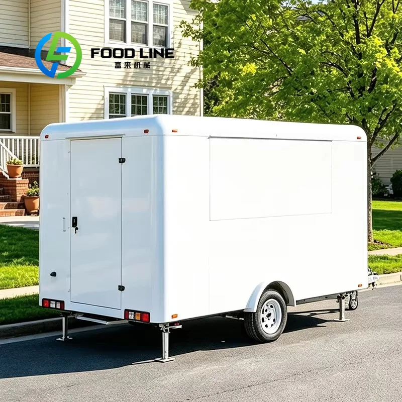 Concession Food Trailer Rear Access Door Convenient Equipment Loading Spacious Concession Food Trailer For Beverage Fried Snacks