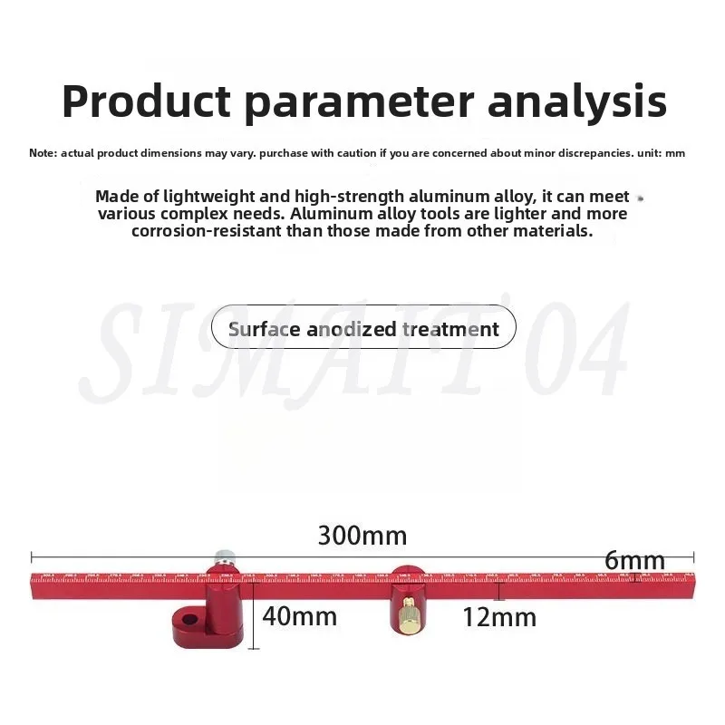 Aluminum Alloy Woodworking Scribing, Circle Drawing Device, Arc Drawing Tool 360 Degree Round Line Drawing
