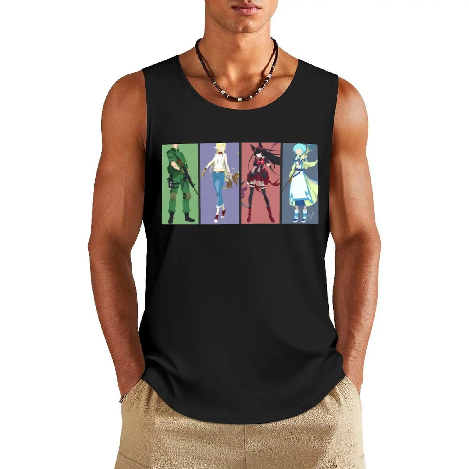 

Gate: Thus the JSDF Fought There! Tank Top t-shirt Men's summer running shirt underwear singlet for men