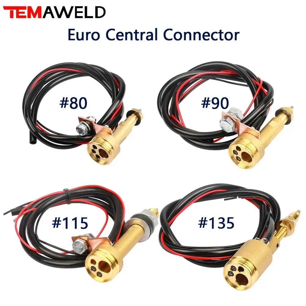 Welding Panel Socket 80# 90# 115# 135# Euro Central Connector Adaptor Torch Conversion Kit Welding Torch MIG MAG Euro Connecto