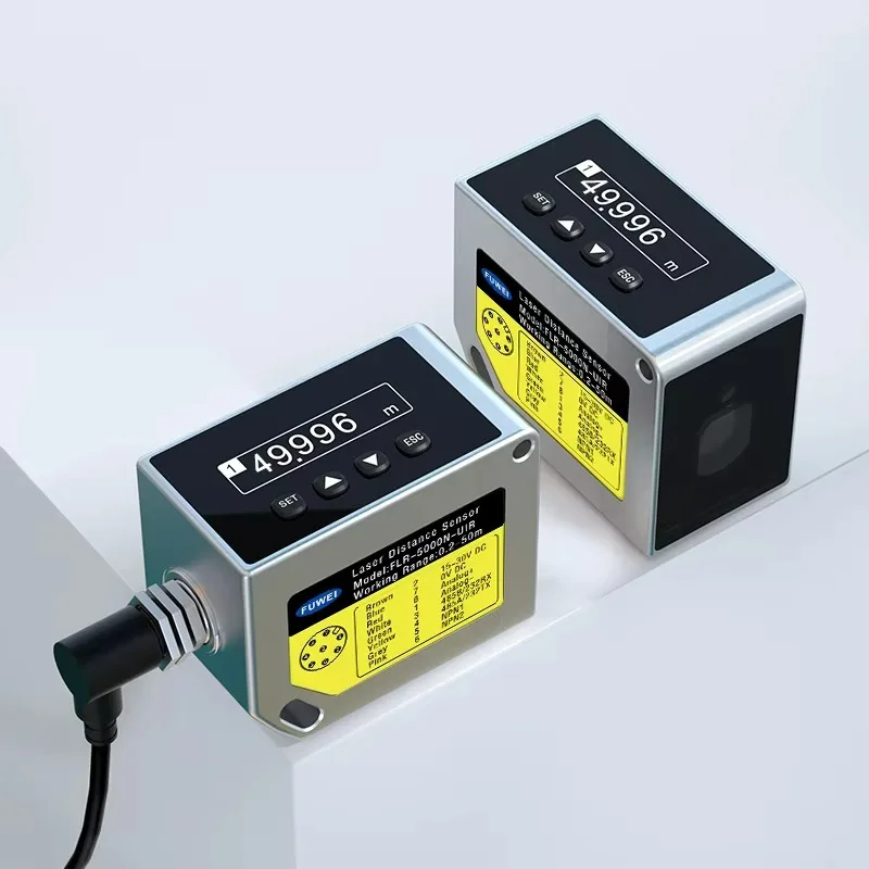 FLR-5000N-UIR IP67 OLED Digital CMOS Industrial Distance 50M Measurement Laser Displacement Sensor