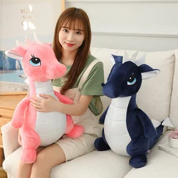 Poupée en peluche dinosaure Kawaii, jouet Dino pour enfants, Animal câlin, Dragon, oreillers en peluche, cadeau de dessin animé pour enfants, 40/60/80cm